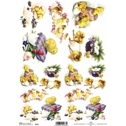 Papier ryżowy ITD A4 R0476, motywy wielkanocne, wiosna